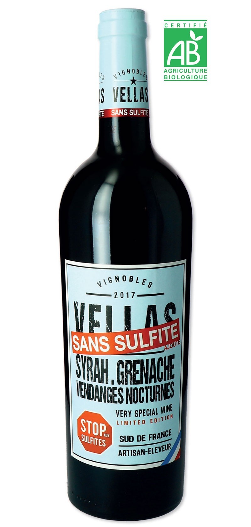 Vellas - Sans Sulfite - BIO - Rode wijn 